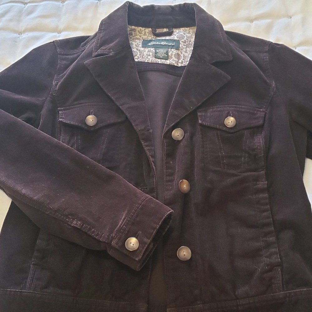 Eddie Bauer Corduroy Brown Jacket - Medium